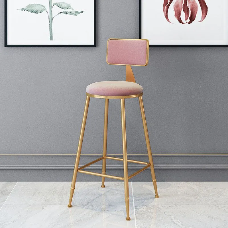 Sgabelli da bar rotondi scandinavi per la casa Sgabelli senza braccioli con base metallo Clearhalo
