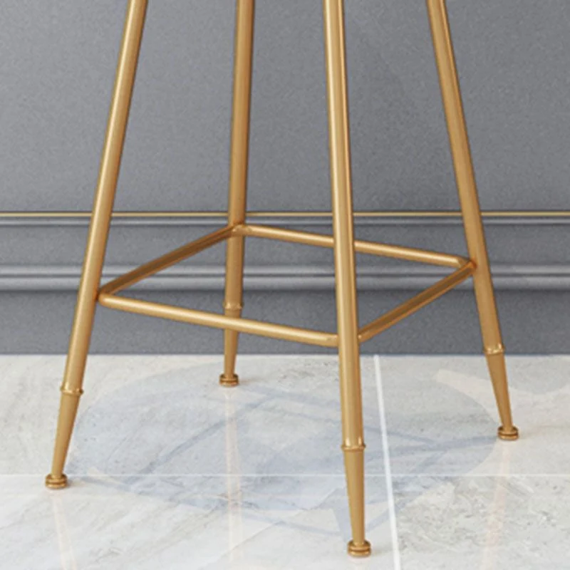 Sgabelli da bar rotondi scandinavi per la casa Sgabelli senza braccioli con base metallo Clearhalo