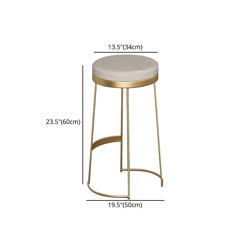 Sgabelli da bar rotondi scandinavi senza schienale per sgabello imbottito per la casa Clearhalo