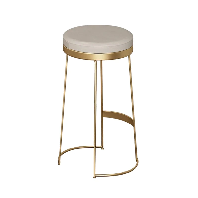 Sgabelli da bar rotondi scandinavi senza schienale per sgabello imbottito per la casa Clearhalo