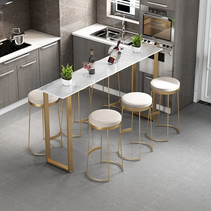 Sgabelli da bar rotondi scandinavi senza schienale per sgabello imbottito per la casa Clearhalo
