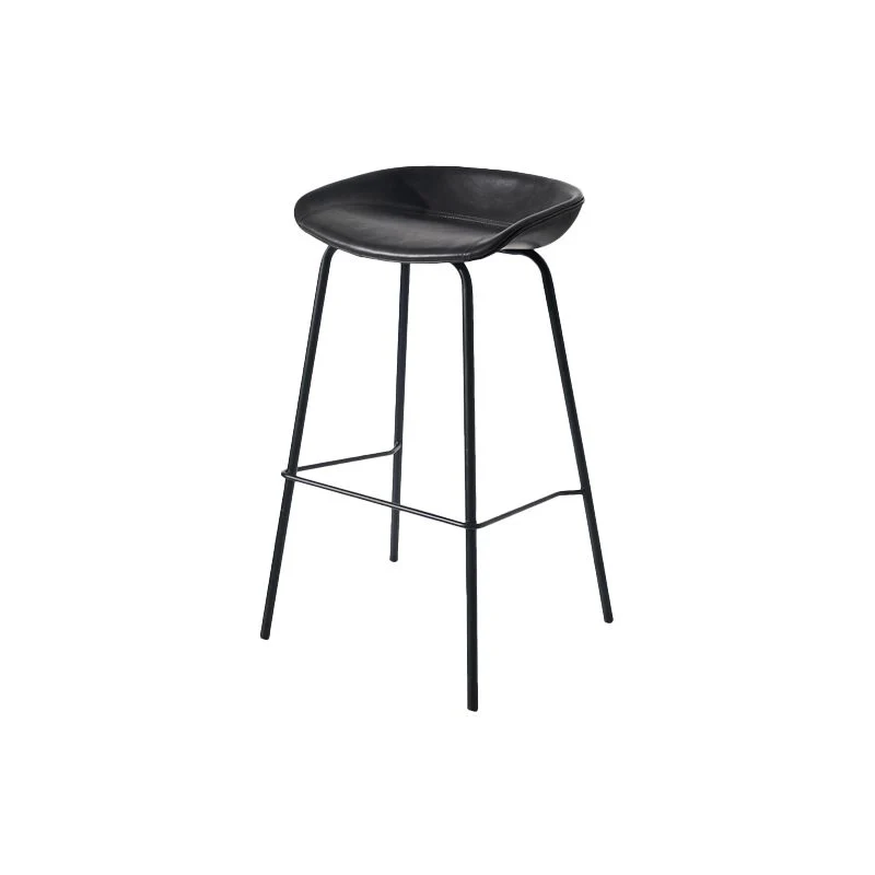 Sgabelli da bar scandinavi con sedile avvolgente Sgabello da bar con schienale basso ecopelle Clearhalo