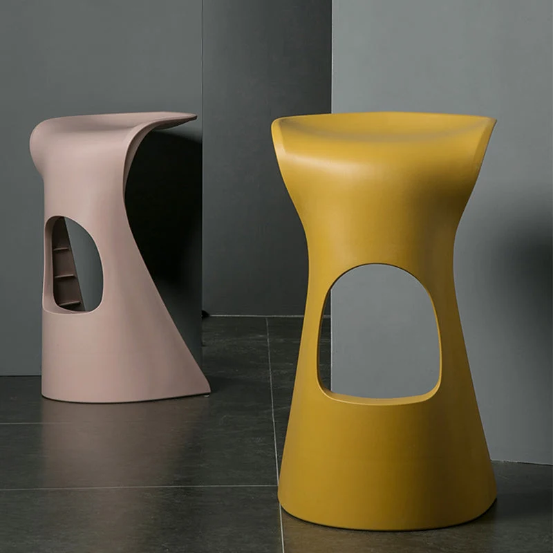Sgabelli da bar scandinavi plastica per la casa Sgabelli senza schienale con base plastica Clearhalo