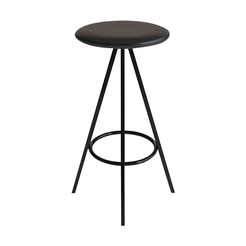 Sgabelli da bar stile industriale Sedute pelle Sgabelli da bancone 3 gambe metallo per sala da pranzo Clearhalo