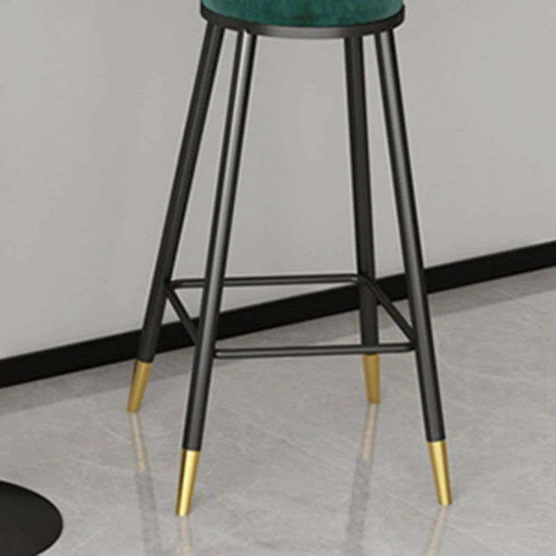 Sgabelli imbottiti tessuto stile Glam Sgabelli con schienale basso con cuscino Clearhalo