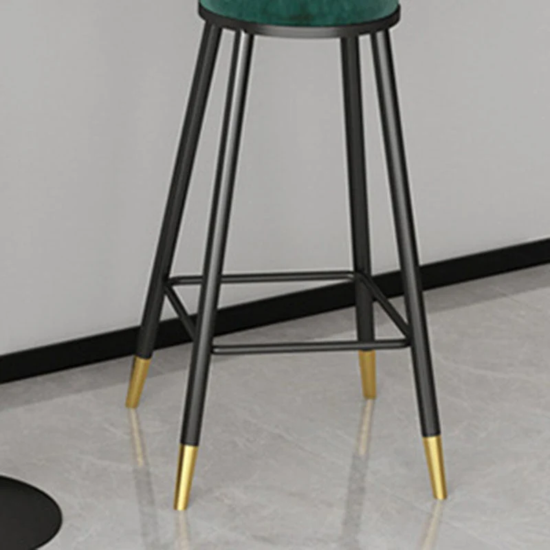 Sgabelli imbottiti tessuto stile Glam Sgabelli con schienale basso con cuscino Clearhalo