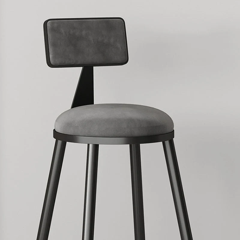 Sgabelli imbottiti tessuto stile Glam Sgabelli con schienale basso con cuscino Clearhalo