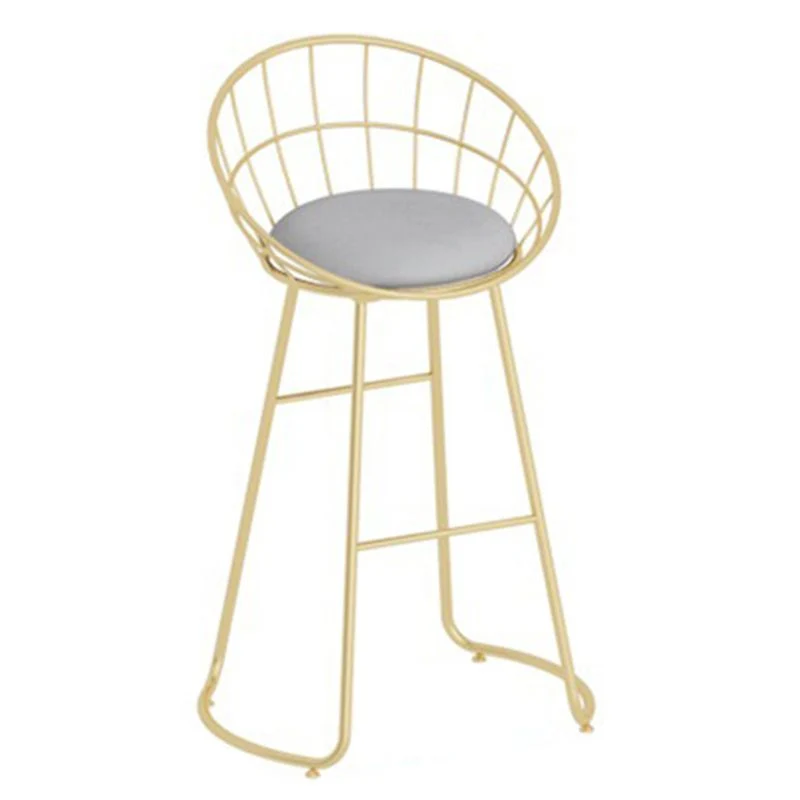 Sgabelli da pranzo con schienale Glam Sgabelli da bar rotondi senza braccioli con cuscino Clearhalo