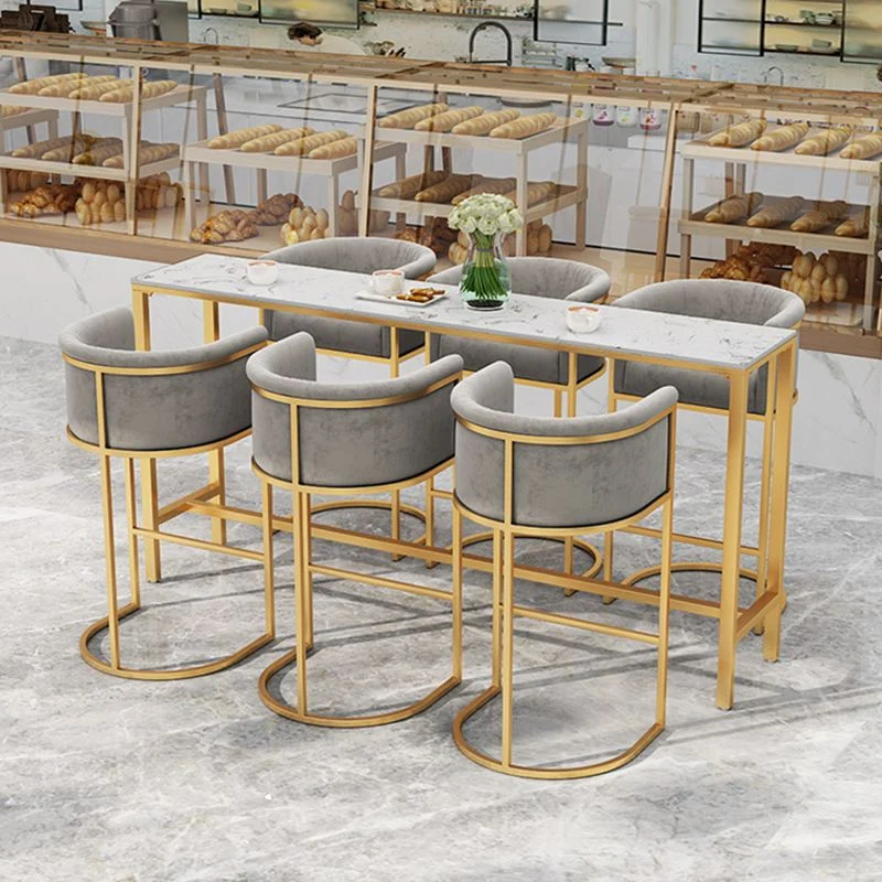Sgabelli secchiello con schienale basso stile nordico per sgabelli imbottiti tessuto per la casa Clearhalo