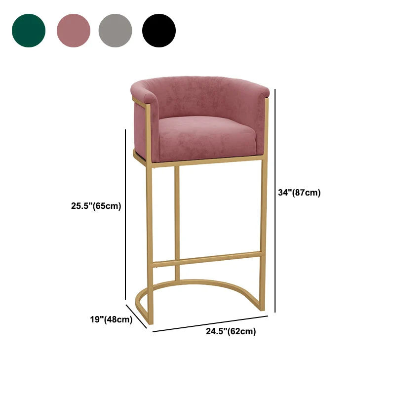 Sgabelli secchiello con schienale basso stile nordico per sgabelli imbottiti tessuto per la casa Clearhalo