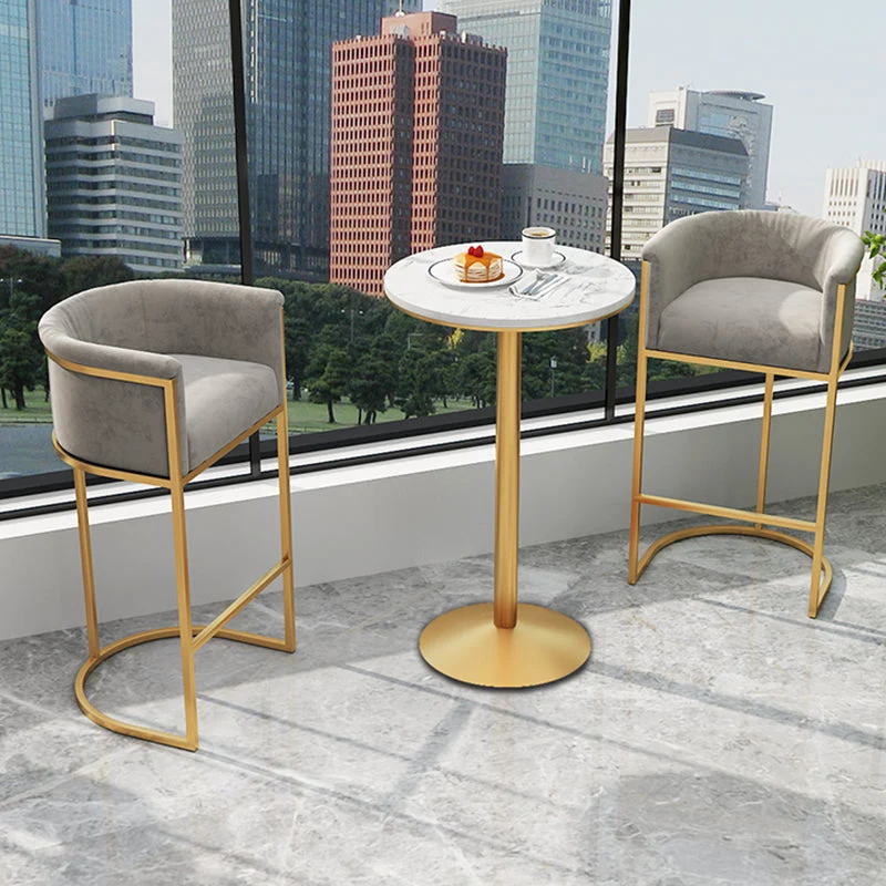 Sgabelli secchiello con schienale basso stile nordico per sgabelli imbottiti tessuto per la casa Clearhalo