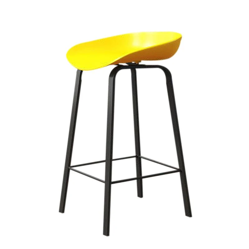 Sgabelli secchiello dal design nordico con schienale basso per la casa Sgabello da bancone plastica con gambe metallo Clea...