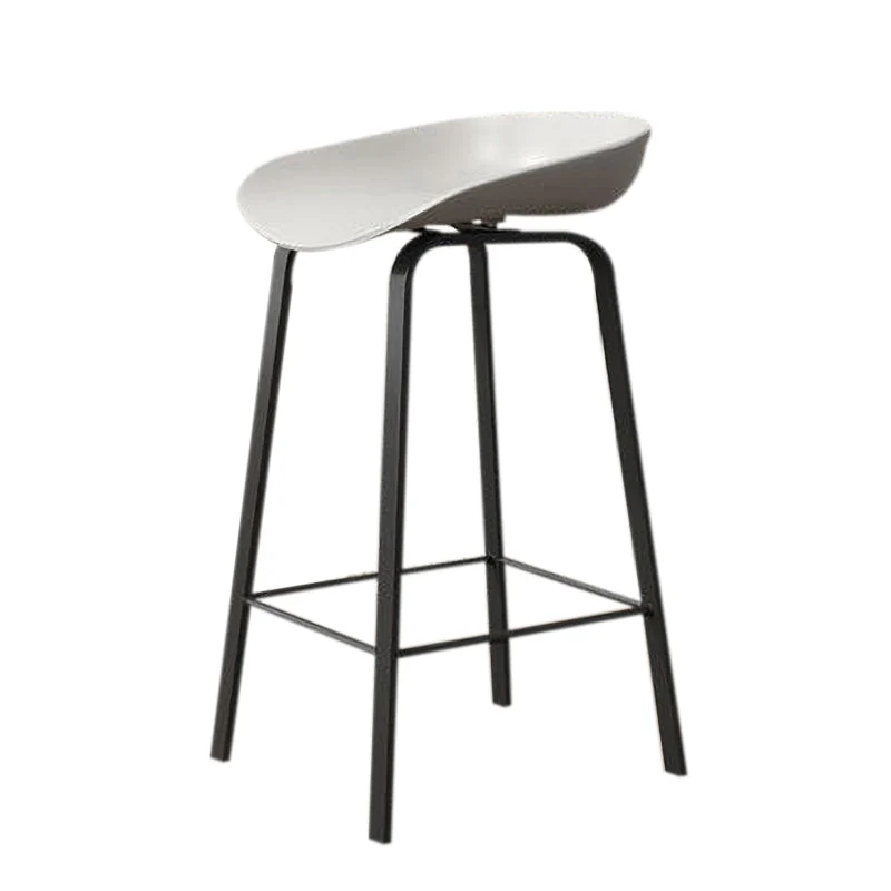Sgabelli secchiello dal design nordico con schienale basso per la casa Sgabello da bancone plastica con gambe metallo Clea...