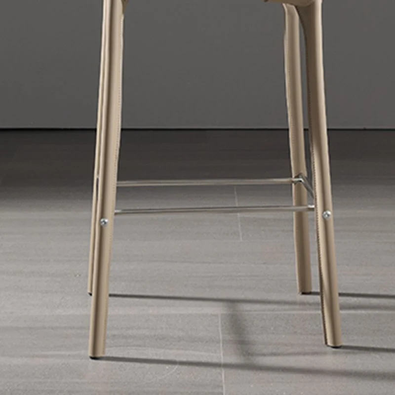 Sgabello alto da bancone moderno con schienale da 39 pollici di altezza e cuscino pelle Clearhalo