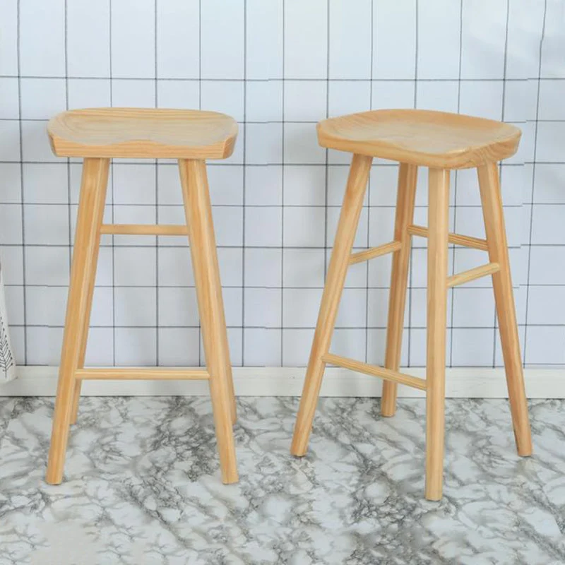 Sgabello da bancone con schienale legno moderno per ristorante Clearhalo