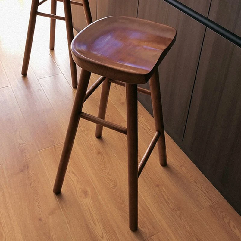Sgabello da bancone con schienale legno moderno per ristorante Clearhalo