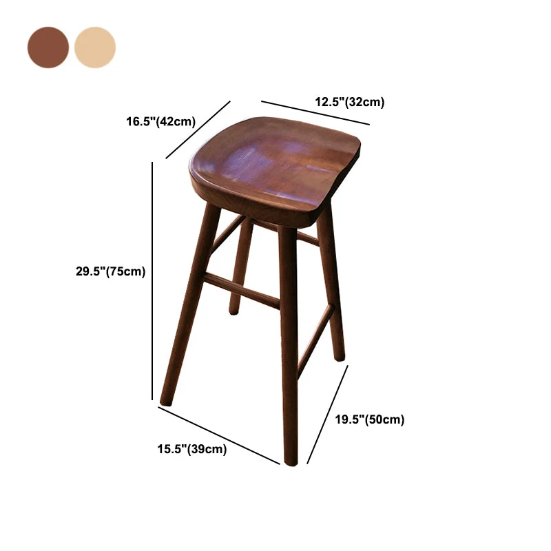 Sgabello da bancone con schienale legno moderno per ristorante Clearhalo