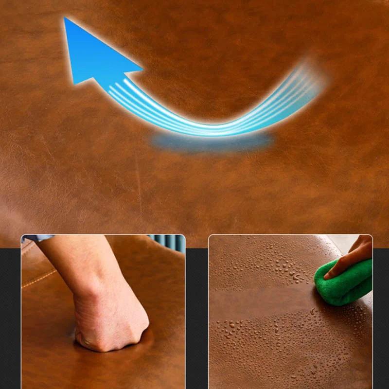 Sgabello da bancone con schienale regolabile stile moderno con cuscino pelle e base metallo Clearhalo