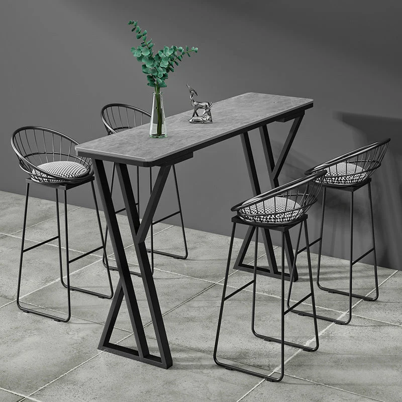 Sgabello da bancone imbottito stile moderno Sgabello da bar con schienale basso e poggiapiedi Clearhalo