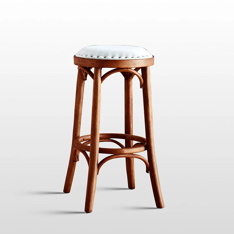 Sgabello da bancone industriale legno massello Sgabelli da bancone velluto per uso domestico Clearhalo