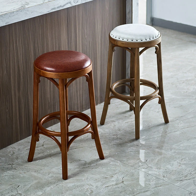 Sgabello da bancone industriale legno massello Sgabelli da bancone velluto per uso domestico Clearhalo