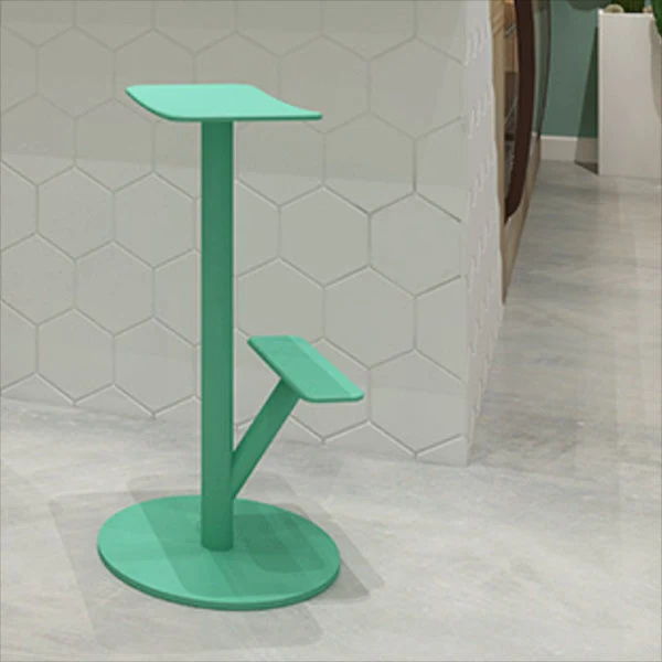 Sgabello da bancone metallo senza schienale Sgabello da bar moderno per interni con poggiapiedi Clearhalo