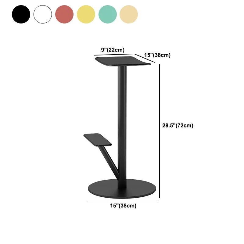 Sgabello da bancone metallo senza schienale Sgabello da bar moderno per interni con poggiapiedi Clearhalo