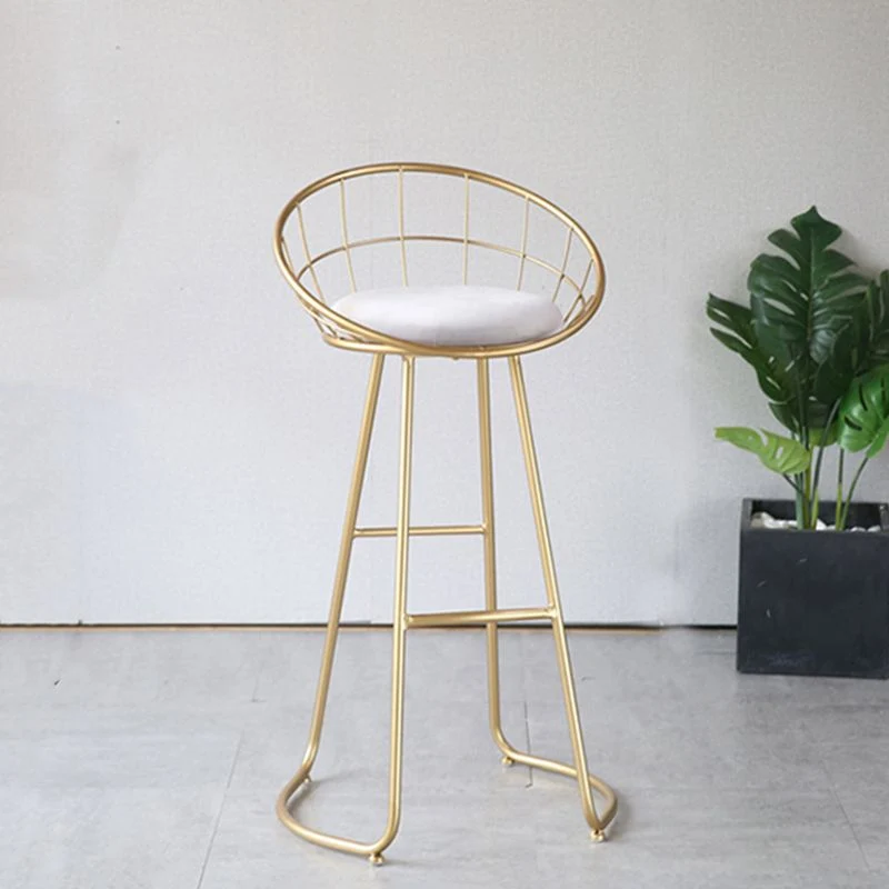 Sgabello da bancone moderno con poggiapiedi ferro con finitura opaca Clearhalo