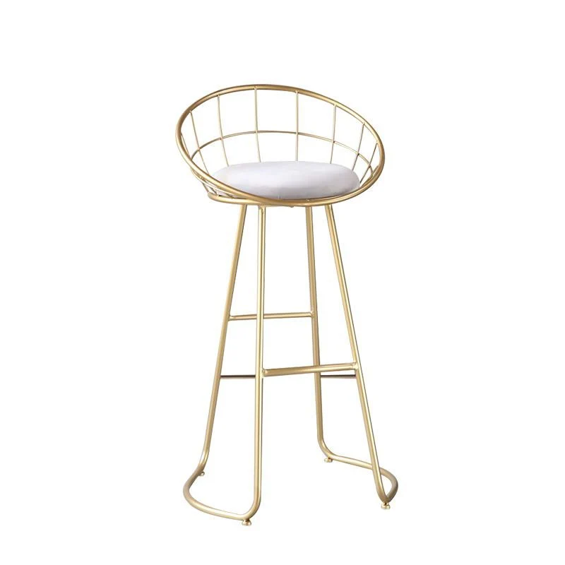 Sgabello da bancone moderno con poggiapiedi ferro con finitura opaca Clearhalo