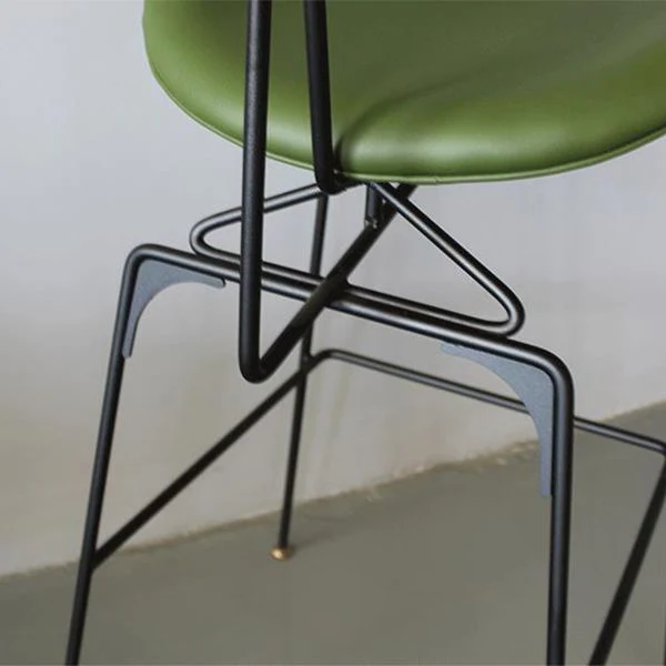 Sgabello da bancone moderno senza braccioli Sgabello da bar con schienale basso ecopelle per interni Clearhalo