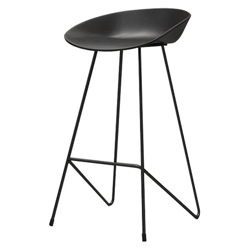 Sgabello da bancone nordico con schienale senza braccioli Sgabello da bar da cucina ferro con sedile acrilico Clearhalo