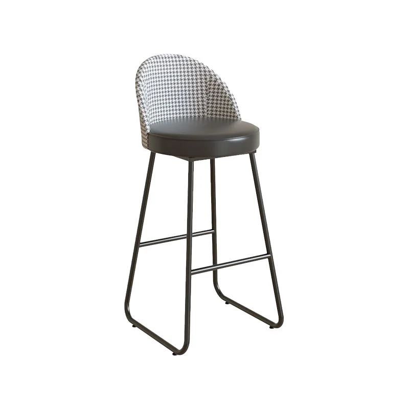 Sgabello da bancone pelle Secchio Poggiapiedi moderno Bancone e sgabello da bar per caffetteria Clearhalo