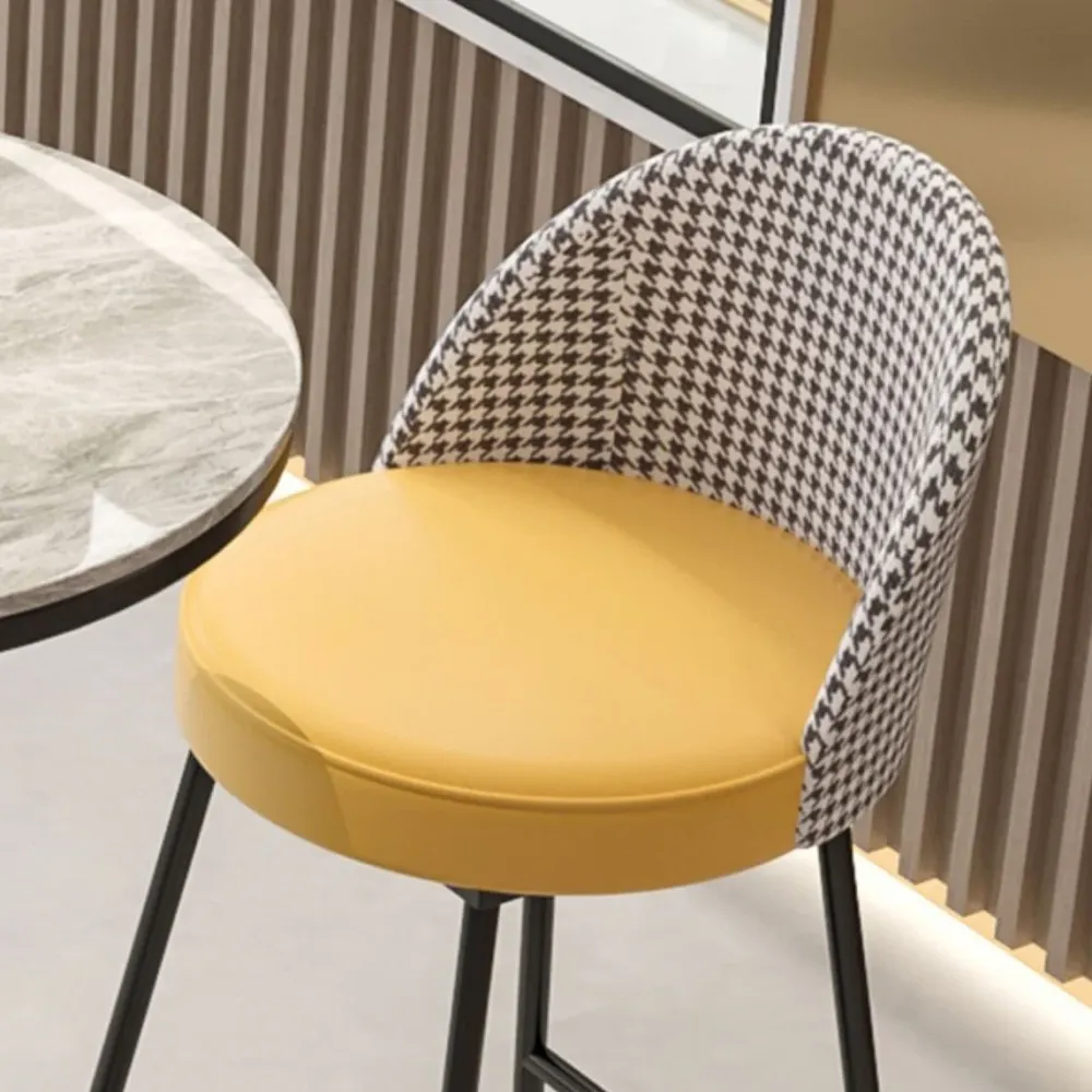 Sgabello da bancone pelle Secchio Poggiapiedi moderno Bancone e sgabello da bar per caffetteria Clearhalo