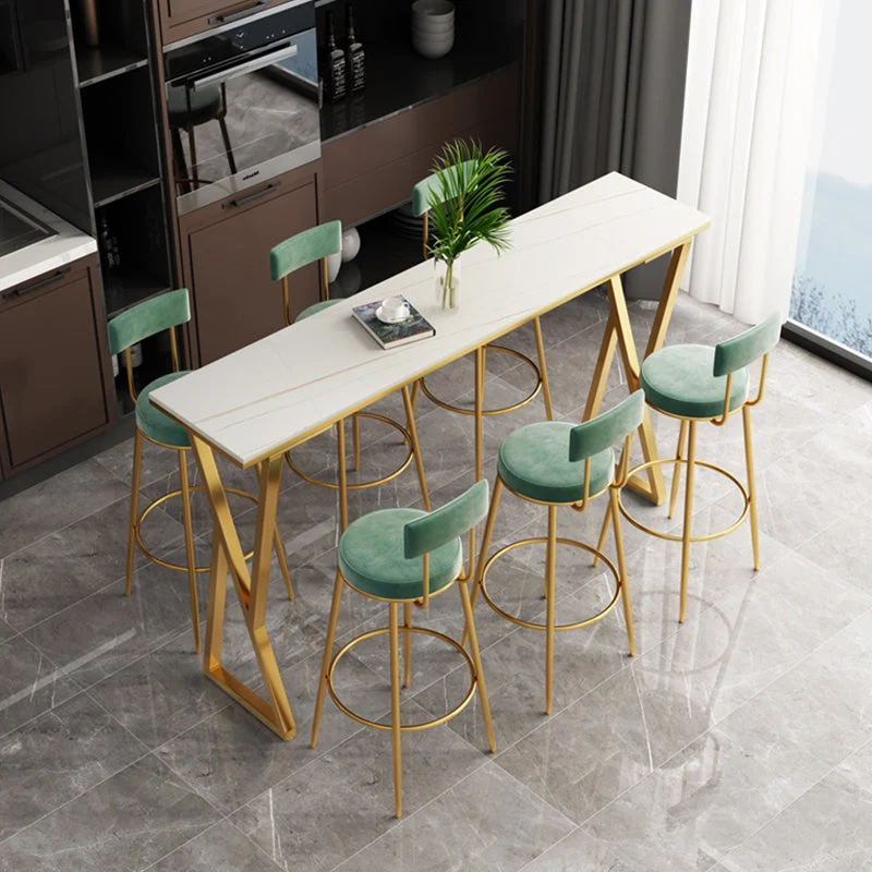 Sgabello da bancone scandinavo velluto Sgabello da bar ad altezza bar per soggiorno Clearhalo