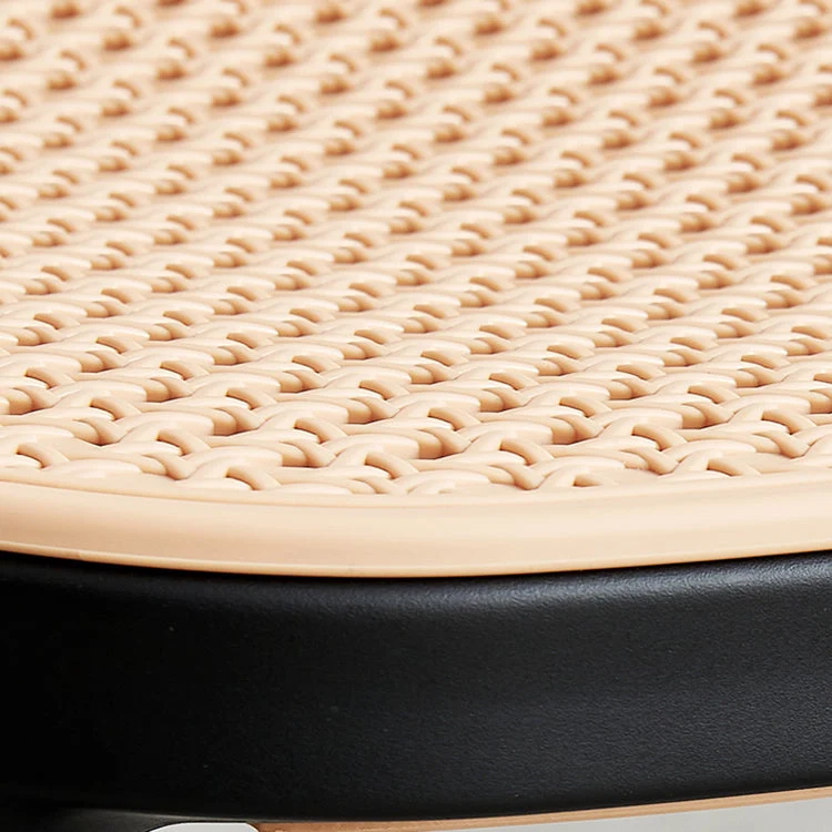 Sgabello da bancone senza braccioli con schienale moderno Sgabello alto plastica per caffetteria Clearhalo