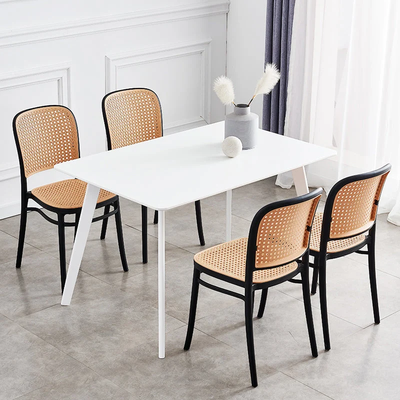 Sgabello da bancone senza braccioli con schienale moderno Sgabello alto plastica per caffetteria Clearhalo
