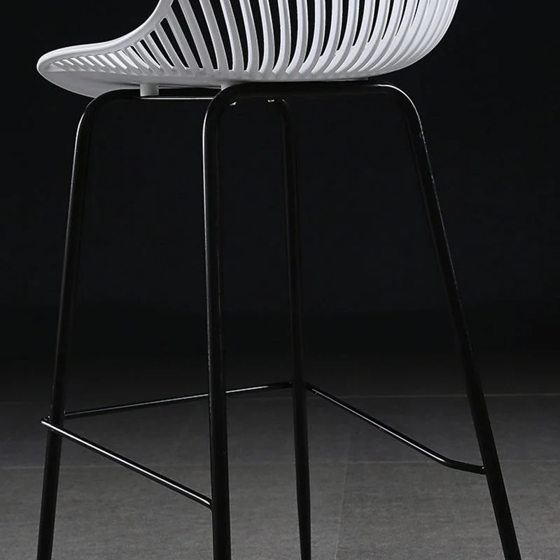 Sgabello da bancone senza braccioli con schienale alto 41 pollici Sgabello da bar moderno ferro con cuscino plastica Clear...