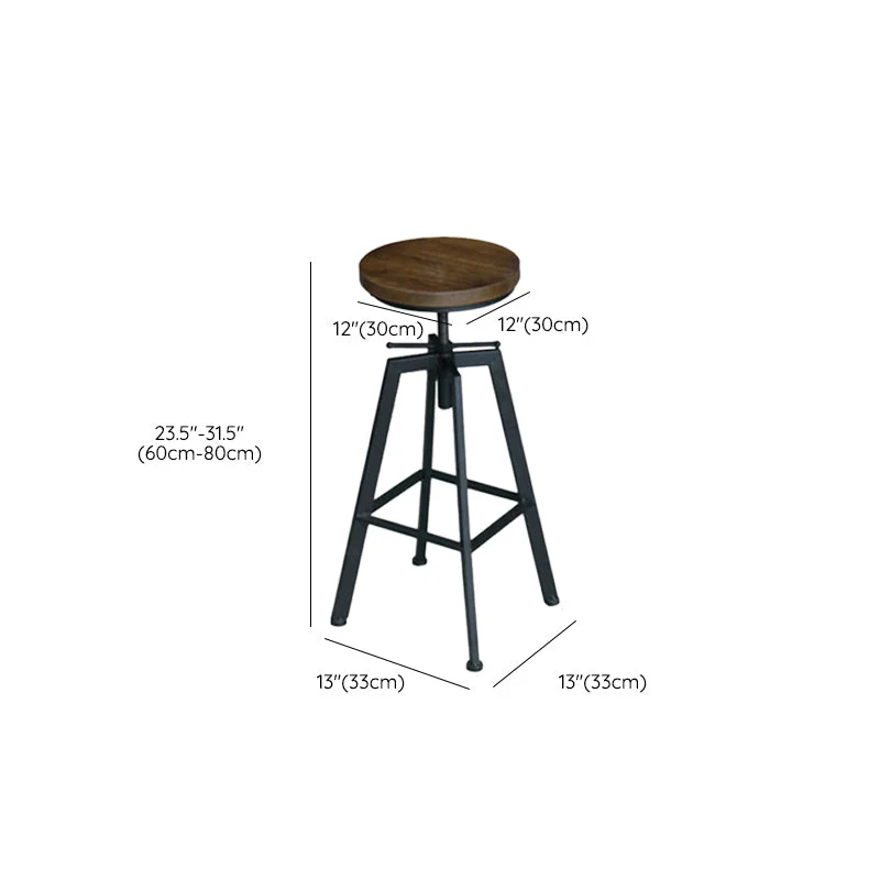 Sgabello da bancone stile moderno Sgabello da bar rotondo senza schienale per soggiorno Clearhalo