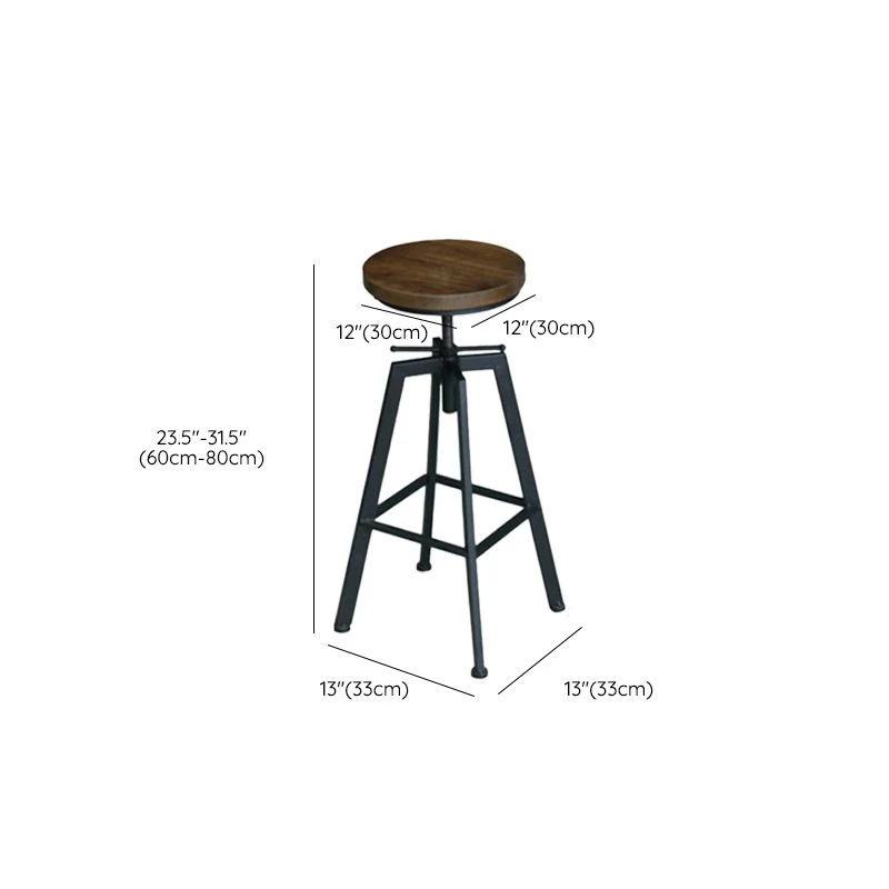 Sgabello da bancone stile moderno Sgabello da bar rotondo senza schienale per soggiorno Clearhalo