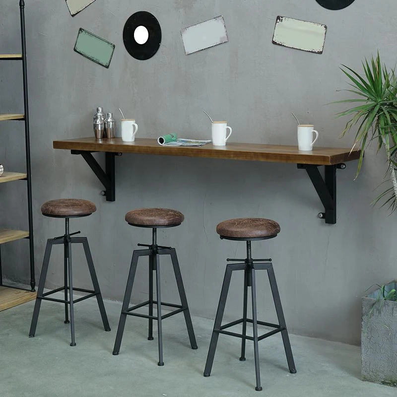Sgabello da bancone stile moderno Sgabello da bar rotondo senza schienale per soggiorno Clearhalo
