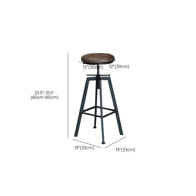 Sgabello da bancone stile moderno Sgabello da bar rotondo senza schienale per soggiorno Clearhalo