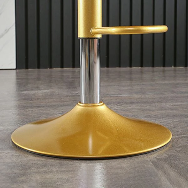 Sgabello da bancone velluto con finitura opaca Glam Sgabello da bar con poggiapiedi regolabile altezza Clearhalo