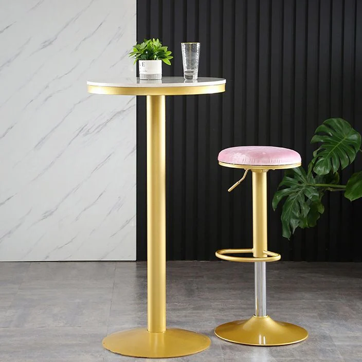 Sgabello da bancone velluto con finitura opaca Glam Sgabello da bar con poggiapiedi regolabile altezza Clearhalo