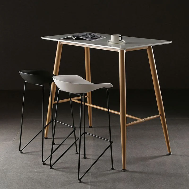 Sgabello da bar alto plastica senza braccioli Sgabello moderno per interni per soggiorno Clearhalo