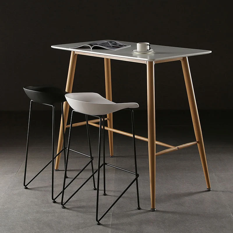 Sgabello da bar alto plastica senza braccioli Sgabello moderno per interni per soggiorno Clearhalo