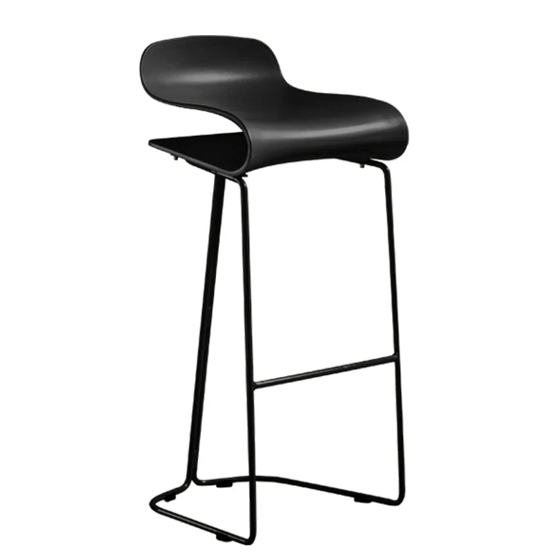 Sgabello da bar e bancone con poggiapiedi con schienale basso Sgabello moderno da bancone acrilico per interni Clearhalo