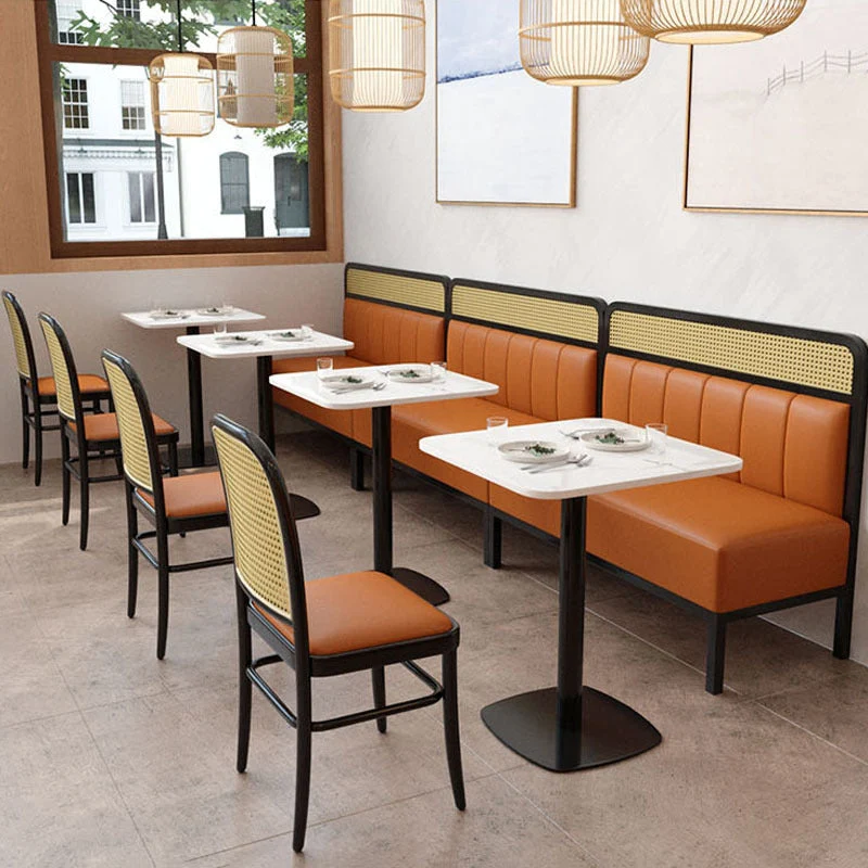 Sgabello da bar e bancone contemporaneo Sgabello marrone con 4 gambe nero Clearhalo