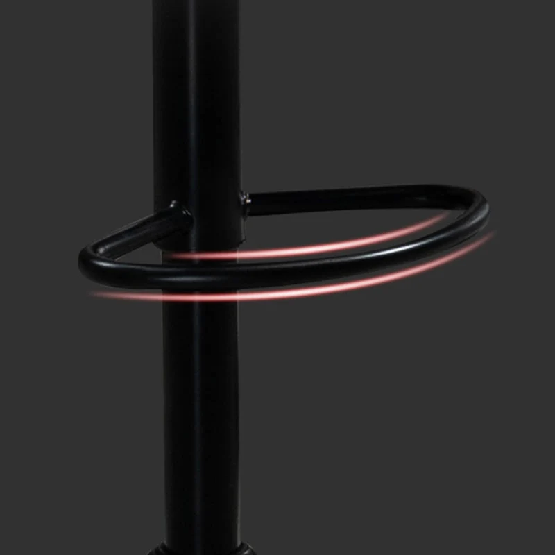 Sgabello da bar e bancone industriale Sgabello regolabile altezza con base su piedistallo nero Clearhalo