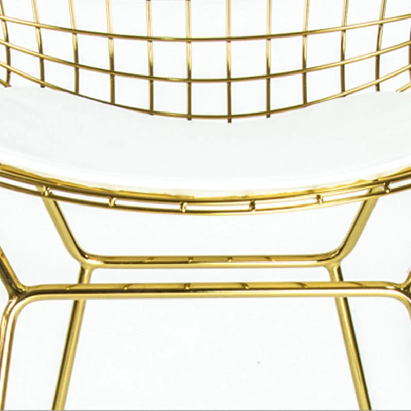 Sgabello da bar e bancone moderno rettangolare Sgabello metallo con 4 gambe Clearhalo