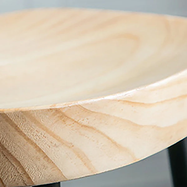 Sgabello da bar e bancone per caffetteria con sedile sella Sgabello da pranzo moderno legno e metallo Clearhalo